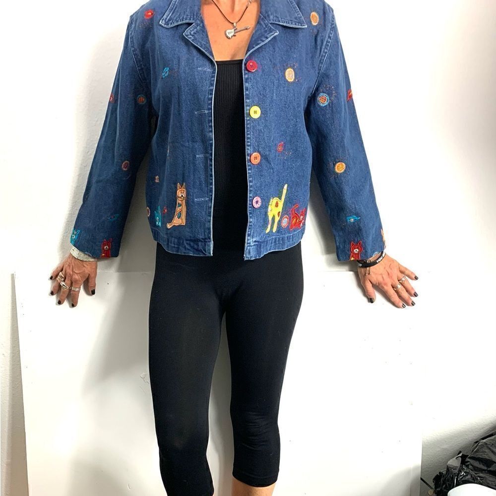 Vintage Cat Embroidered Jacket - Picture 3 of 12